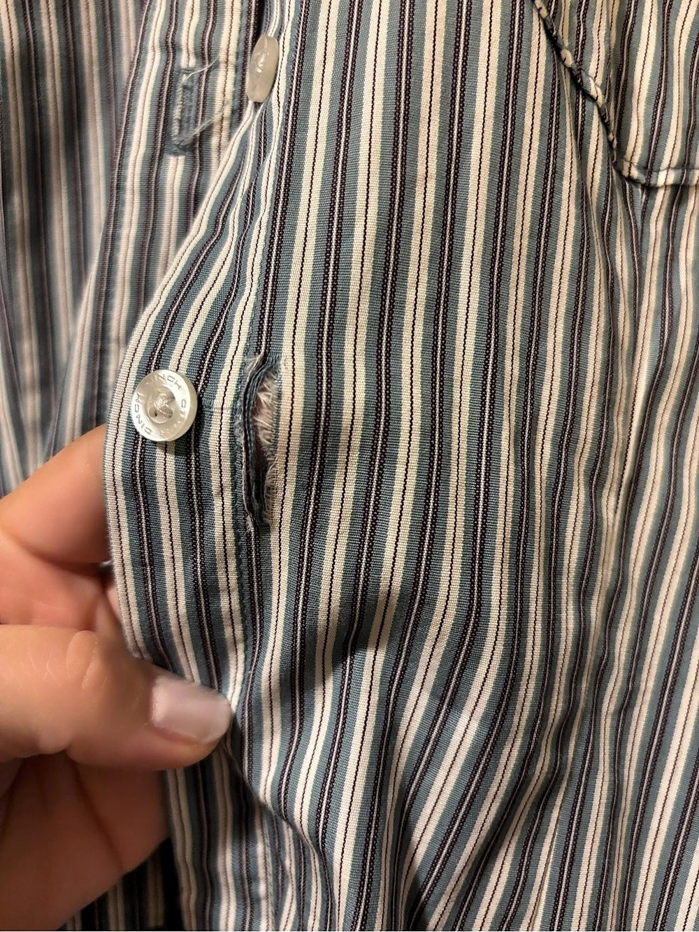 Cinch Striped Button Down - Picture 4 of 4